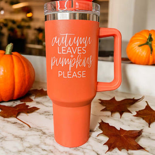 Coffee mug with fall leaves wholesale