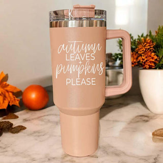 Coffee mug with fall leaves for wholesale