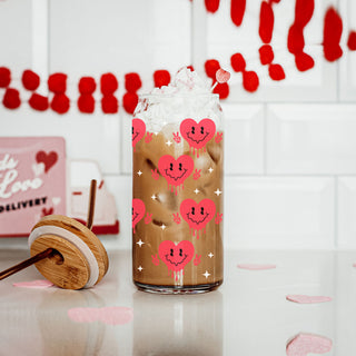 Funny and empowering wholesale glass tumblers for boss women.
Wholesale 20oz glass cups with retro candy heart designs for Galentine's.
Bold and unique wholesale Valentine’s Day gifts for women of all kinds.