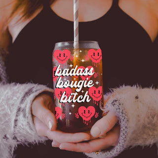 Wholesale Boss lady Valentine’s Day gift with a cheeky attitude.
Galentine’s Day glass cup with retro candy hearts for the modern woman.
Bold and inspirational Valentine’s gift ideas for best friends and sisters bulk.