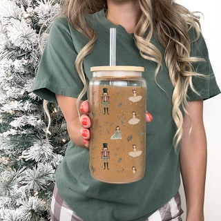 Wholesalers for Christmas stocking stuffer idea - pastel Nutcracker ballerina tumbler glass
Reusable iced coffee tumbler - Nutcracker soldiers and ballerinas holiday cup