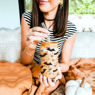 spooky season tumbler
dark aesthetic glass cup
halloween coffee vessel
