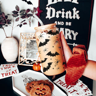 bulk halloween tumbler set
wholesale bat spider glass
retail ready halloween set
boutique spooky tumbler