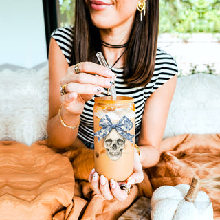 luxury halloween glass collection
chinoiserie bow drinking vessel
elegant skull coffee tumbler