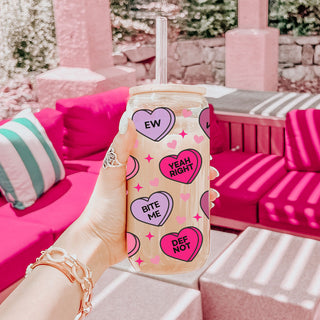 Wholesale Cute and sassy Valentine’s Day drink tumblers.
Playful Valentine’s glassware with colorful designs.
Funny Galentine’s Day glassware for bestie gifting bulk USA.