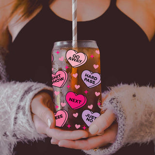 Bulk Funny 20oz glass cups for a quirky Valentine’s gift.
Tumblers with lid and straw for Valentine’s Day drinks.
V-Day gift ideas for thoughtful and fun surprises wholesalers.