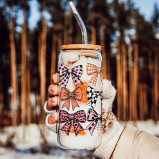 Gingham bow tumbler
Leopard print bow glass
Checkered bow drinkware
Pink bow drinking glass
Orange gingham fall cup