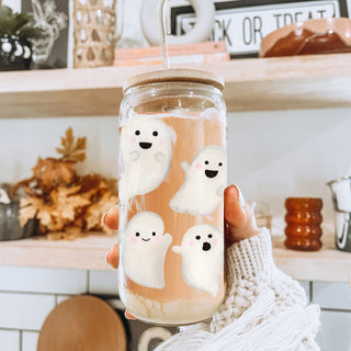 fall ghost gift tumbler set
halloween coffee lover present
spooky season drinkware gift
ghost themed hostess present