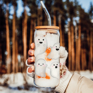 halloween teacher gift tumbler
fall coffee station glass set
spooky season gift bundle
sustainable fall glass set
lead free halloween cup
fall store merchandise
ghost gift shop items
halloween retail stock