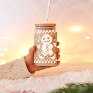 Wholesale Christmas party favors retro gingerbread glass cup 17oz - Holiday coffee tumbler bamboo lid gift
Black Friday Christmas gifts retro gingerbread glass tumbler 17oz - Holiday drinkware bamboo lid straw
