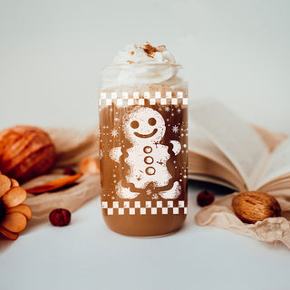 Christmas gifts under $10 retro gingerbread glass tumbler 17oz - Holiday coffee cup bamboo lid glass straw
Unique Christmas gifts vintage gingerbread glass cup 17oz - Retro holiday drinkware bamboo lid straw