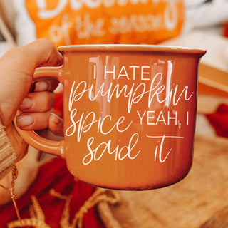 Anti Pumpkin Spice Coffee Mug Orange Ceramic
Unique Fall Coffee Gift Cup Orange