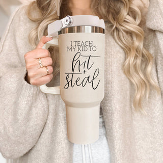baseball mom tumbler 40oz
softball mom tumbler with handles
hit and steal baseball tumbler