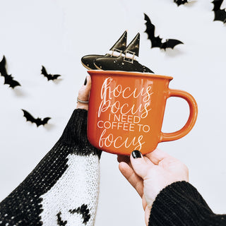 Bulk Spooky Season Coffee Mug Orange Ceramic Design
Halloween Decor Coffee Cup Orange Witch Theme