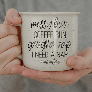 Wholesale messy bun mom coffee mug
mom life ceramic coffee cup