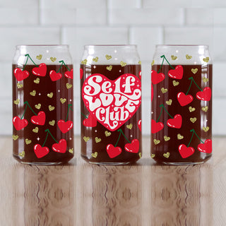 Inspirational wholesale 20oz glass cups with bamboo lid and glass straw, featuring Self Love Club and motivational designs.
Self Love Club wholesale 20oz glass cups with bamboo lid and glass straw, ideal for Galentine’s Day and women’s empowerment.