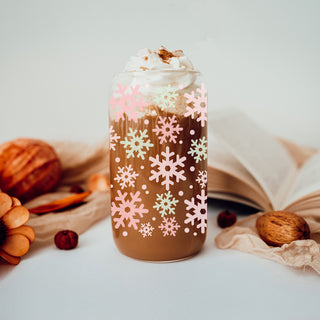 Christmas pastel pink mint snowflake coffee tumbler bamboo lid - Soft accessories
17oz Christmas coffee tumbler glass - Pastel snowflake pink mint holiday kitchen gifts bamboo lid straw - Soft design
Holiday drinkware gifts glass cup