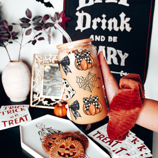 microwave safe halloween glass
dishwasher safe pumpkin tumbler
double wall insulated halloween
bpa free fall drink set