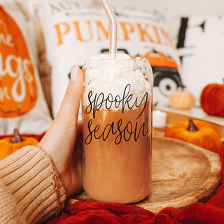 spooky mom coffee tumbler
Spooky season gift glass drinking set