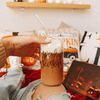 Wholesalers for Ghost season glass coffee tumbler gift
Spooky mom essential drinking glass set