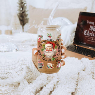 christmas glass cup with lid
Christmas glass cup - with straw - with lid
Christmas glass coffee cup