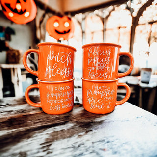 Halloween Mug Set of 4
Wholesale Witch Coffee Gift Orange Ceramic Mug
Spooky Coffee Lover Present Orange Cup
Modern Farmhouse Witch Coffee Cup Decor