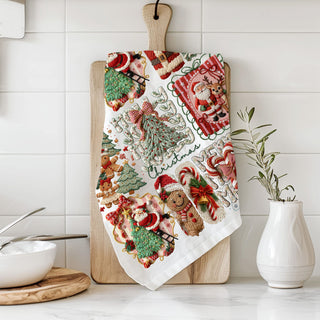candy cane decor kitchen towel christmas aesthetic
santa claus christmas towel vintage holiday style
gingerbread christmas decor kitchen towel cute
holiday towel with santa candy cane gingerbread
christmas kitchen towel santa tree gingerbread design