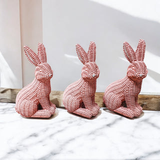 Basketweave Bunny Statue