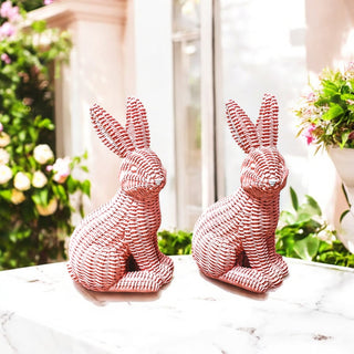 Basketweave Bunny Statue