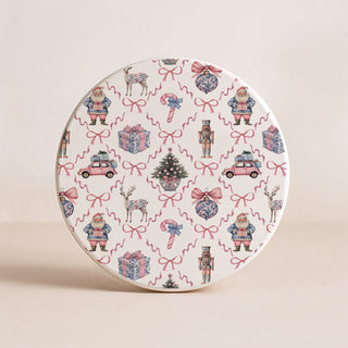 Christmas decor accent piece for coffee tables
Small Christmas decorations for home styling
cozy Christmas morning coffee coaster
Christmas coffee and cocoa bar accessory
hot chocolate bar Christmas coaster decor
timeless Christmas decorations
traditional holiday home accessories
elegant Christmas table decor
preppy Christmas decorations