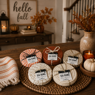 Fall Fabric Coasters 4pk