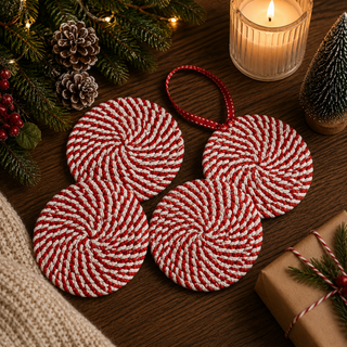 Candy Cane Coasters