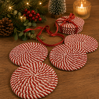 Candy Cane Coasters