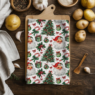 Traditional holiday kitchen styling towel
Classic Christmas kitchen essentials
Traditional Christmas kitchen decoration
Heritage holiday kitchen towel decor
Vintage Santa Christmas kitchen towel