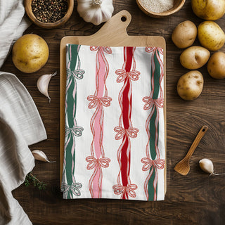 Holiday kitchen towel pink green red
Festive color Christmas kitchen towel
Wholesale Holiday bow kitchen decor towel
Festive ribbon kitchen towel design
Christmas ribbon bow kitchen accessories