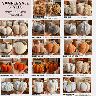 Pumpkin Sample Sale