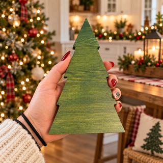 rustic wooden holiday trees
neutral farmhouse Christmas decorations
wooden Christmas tree figurines
Christmas tree decorations for home