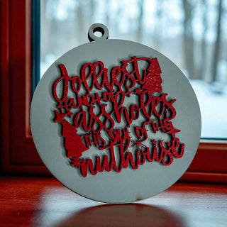 jolliest bunch this side of the nuthouse
Home of the jolliest bunch quote
jolliest bunch of christmas vacation sign
This side of the nuthouse