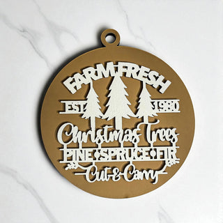 Wholesale Farm fresh christmas trees sign
farm fresh sign
farmhouse christmas ornament set
farm fresh christmas tree decor
gold christmas tree decor
white and gold christmas tree decor
christmas tree decor gold
