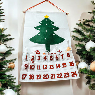 Wholesale Advent calendar you can fill yourself 
Handmade Christmas felt decorations
handmade felt Advent calendar product image
hanging Christmas Advent calendar lifestyle
Christmas countdown calendar home decor image
felt Christmas countdown holiday setting
hanging Advent calendar with Christmas tree background
Christmas wall calendar festive home setting
reusable Advent calendar lifestyle photo
family Christmas countdown decor product image
Christmas Advent calendar displayed on wall
hanging felt calenda