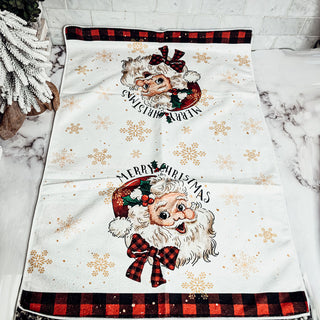 Santa Kitchen Wholesaler products
Kitchen Towel Gift Ideas Christmas
Christmas dish towel with vintage Santa design and red gingham accents