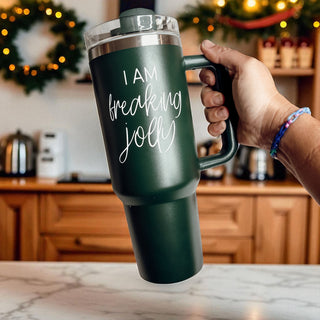 Christmas sarcasm tumbler red green - I am freaking jolly 40oz
Cheeky Christmas tumbler - I am freaking jolly red green 40oz
40oz insulated Christmas tumbler red green - I am freaking jolly