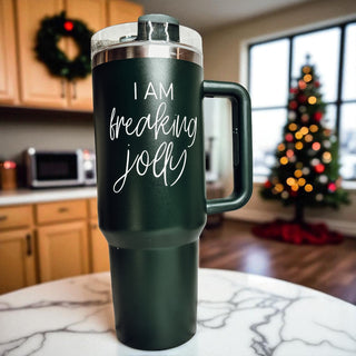 Holiday humor tumbler 40oz - I am freaking jolly red green Christmas
Funny Christmas gift tumbler 40oz - I am freaking jolly red green
Christmas gag gift tumbler - I am freaking jolly 40oz red green