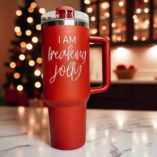 Christmas tumbler collection - I am freaking jolly 40oz complete set
Holiday drinkware set - I am freaking jolly Christmas tumbler red green
Christmas tumbler starter pack - I am freaking jolly 40oz red green