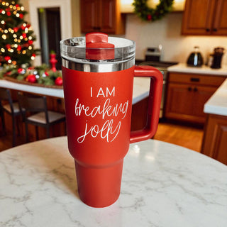 Christmas in July tumbler - I am freaking jolly 40oz red green
Christmas tumbler gift set - I am freaking jolly 40oz red green
Holiday tumbler bundle - I am freaking jolly Christmas red green