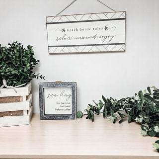 Bulk Coastal wall art with relax unwind enjoy typography