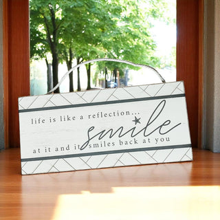 Beach house wall sign with modern typography design