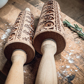 best embossed rolling pin for Halloween cookies
how to make patterned cookies with rolling pin
pumpkin cookie rolling pin for fall baking
Halloween baking tools for homemade cookies
engraved rolling pin for pie crust designs