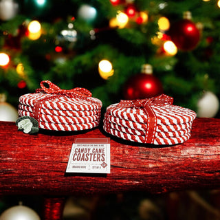 Candy Cane Coaster 4pk