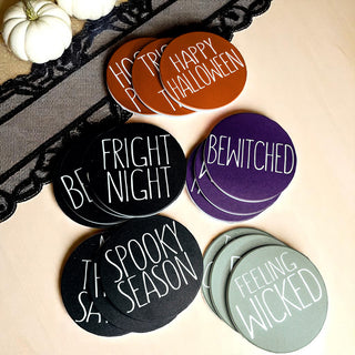 Ceramic Halloween coasters
Funny Halloween home decor
Halloween hostess gifts
Spooky season party supplies
Halloween entertaining essentials
